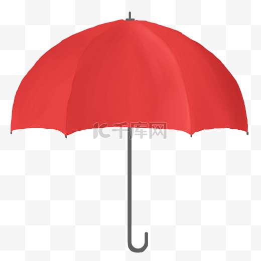 红色卡通雨伞素材免费下载图片