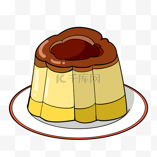 漂亮的黄色蛋糕插画图片