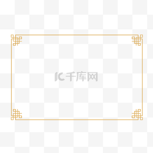 中国风金色矢量边框图片