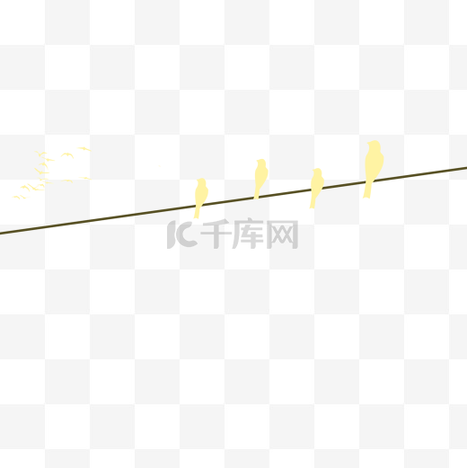 电线上的小鸟图片