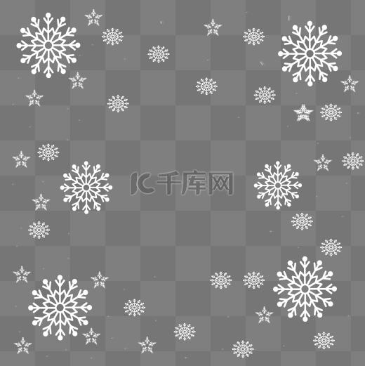 圣诞节白色雪花元素图片