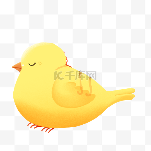 卡通黄色的小鸟免抠图图片