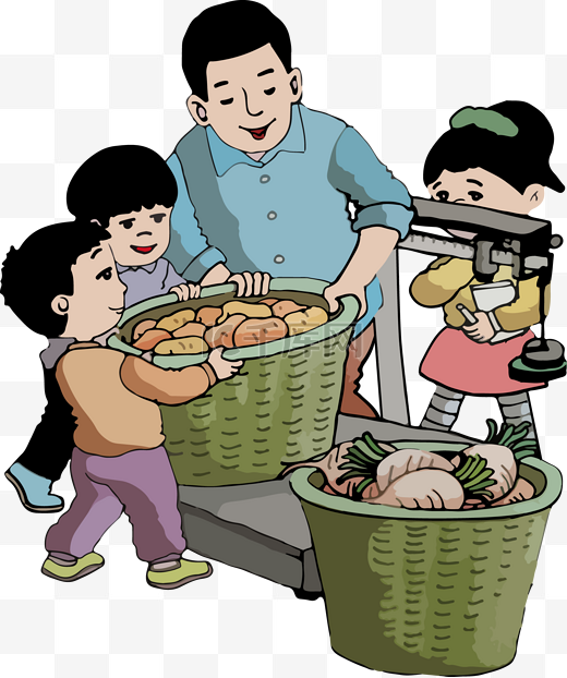 五一劳动节劳动节促销儿童学生劳动体验卡通形象图片