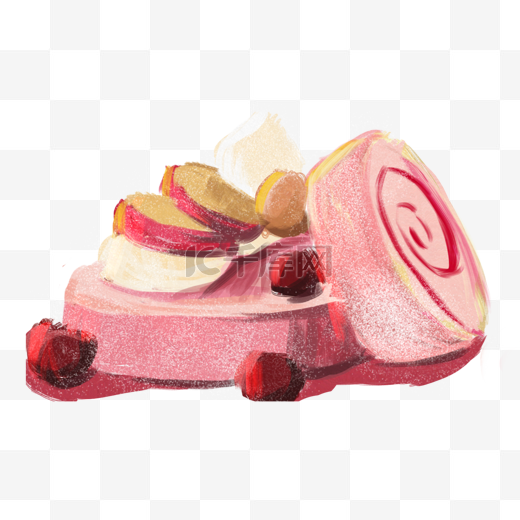 餐饮广告之美味甜点蛋糕卡通设计图片