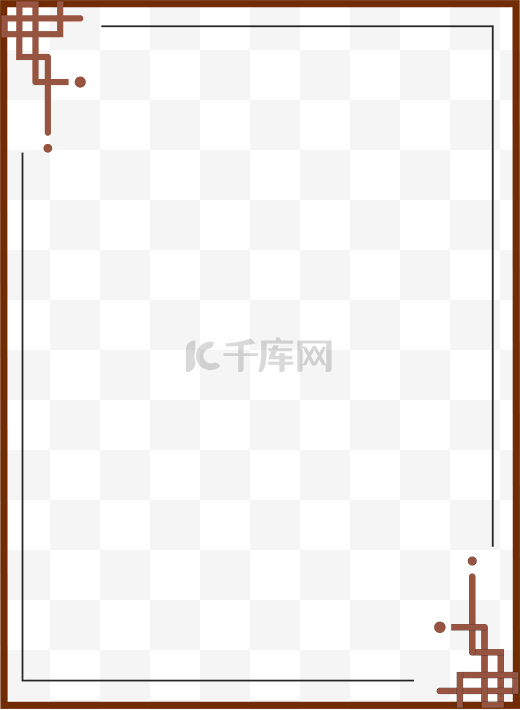 中国风中式简约方框元素图片