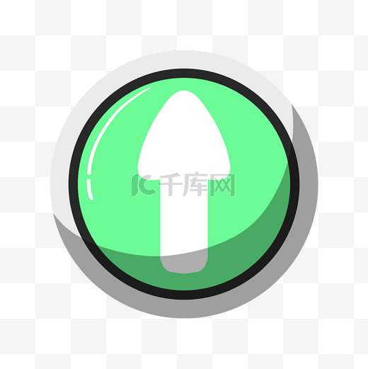 绿色的向上按钮插画图片