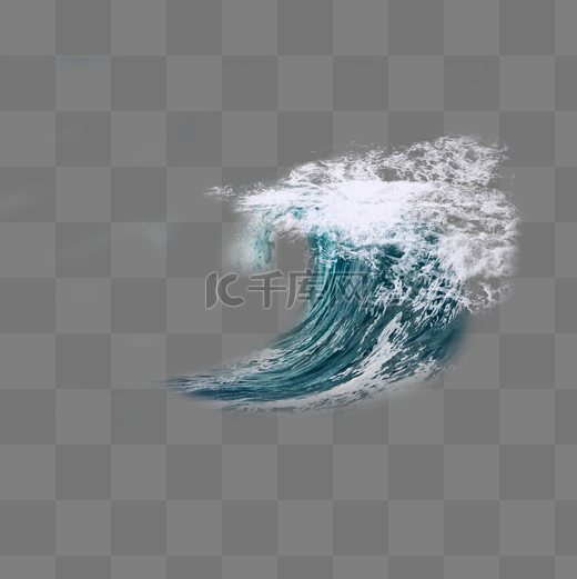 水效果蓝色海浪元素图片