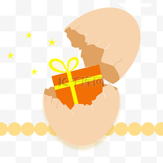 鸡蛋壳里面的礼物PNG图片