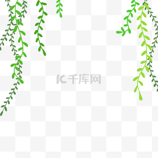 卡通绿色植物藤蔓图片