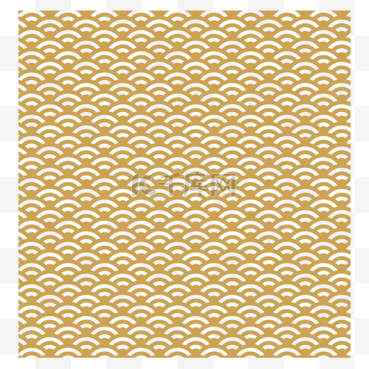 一幅土黄色的波浪纹样装饰图片