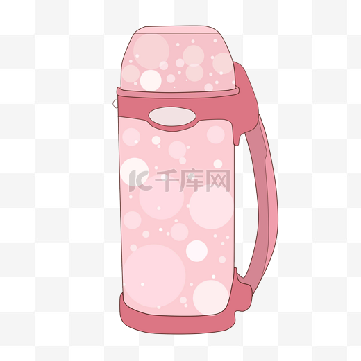 粉色的儿童水杯插画图片
