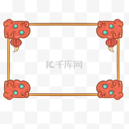 红色祥云边框图片