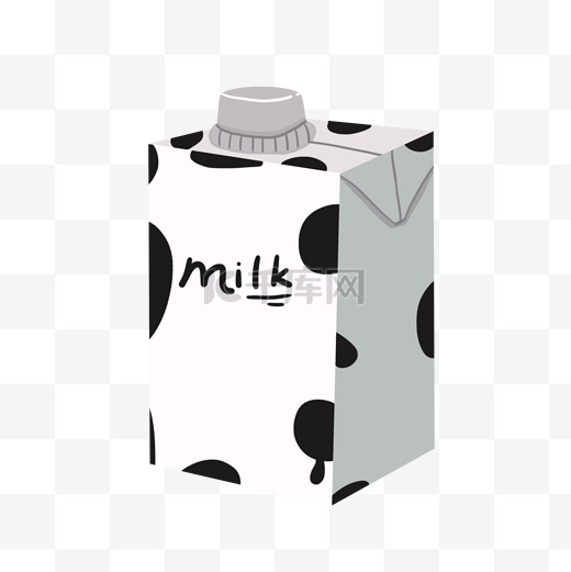 盒装牛奶卡通图案图片