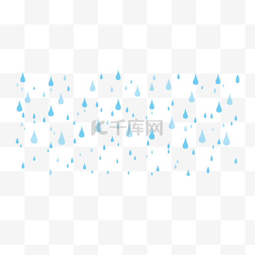 矢量手绘卡通雨滴背景元素图片
