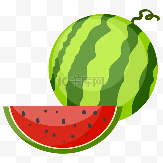 香甜西瓜水果插图图片