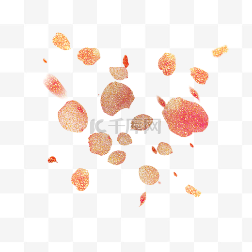 撒金粉花瓣海报元素图片