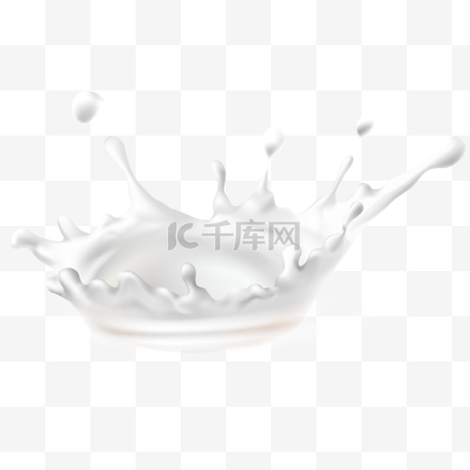 白色牛奶飞溅水花图片
