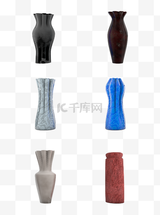 6款现代欧式艺术花瓶生活装饰用品陶瓷瓶子图片