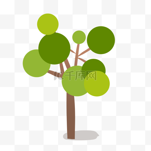 树木卡通树枝绿色树杈图片