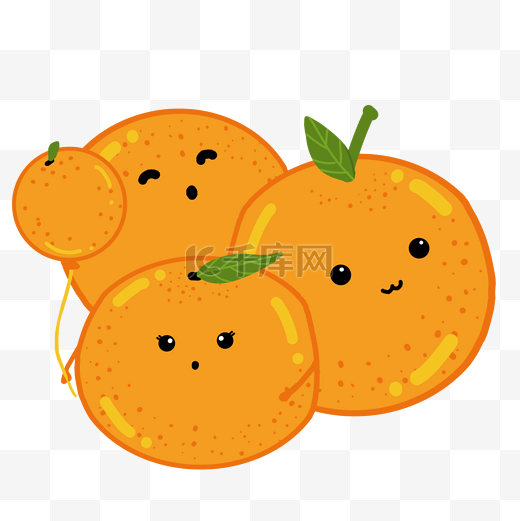 水果柑橘手绘插画图片