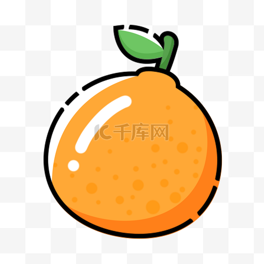 mbe风格水果果蔬橙子手绘插画psd图片
