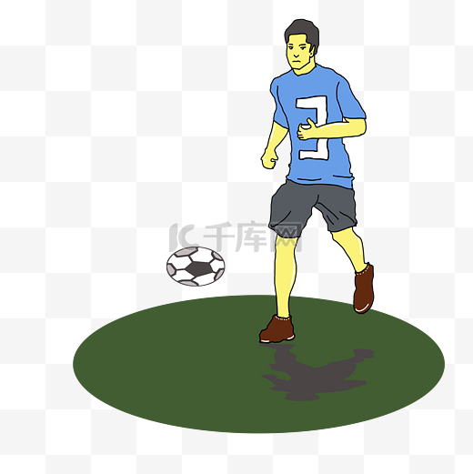 世界杯足球比赛卡通手绘对抗训练免扣元素图片