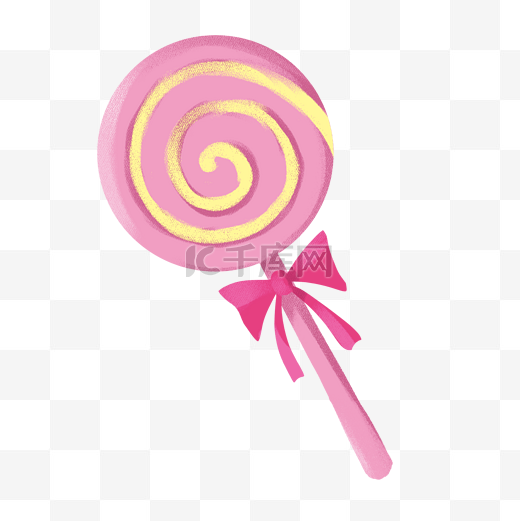 粉色棒棒糖手绘零食图片