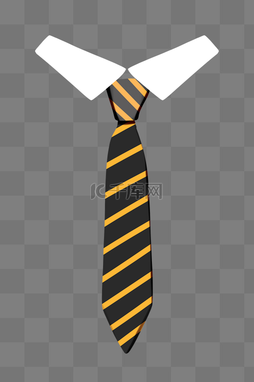 黑黄色男士领带插图图片