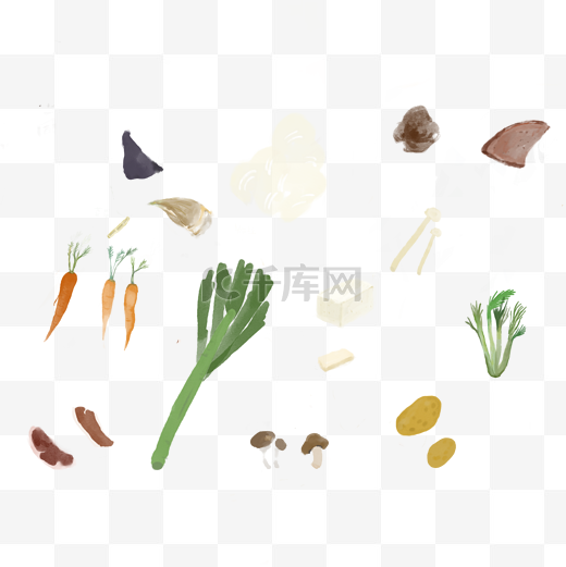 水墨植物蔬菜图片
