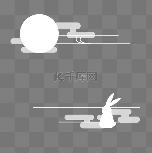 中秋节玉兔圆月底纹图片