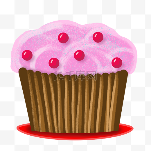 纸杯海绵蛋糕小蛋糕粉色甜点图片