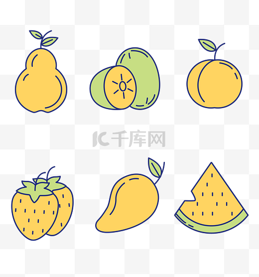 水果蔬菜图标组合图片