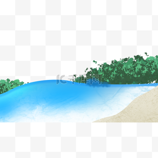 夏天海边沙滩风景图图片