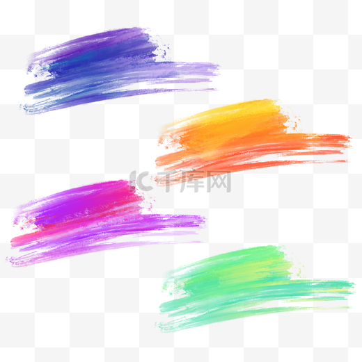 油画笔刷彩色图片