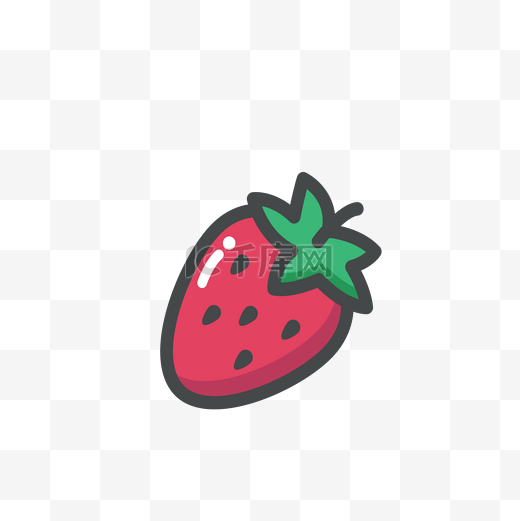 红色的草莓免抠图图片