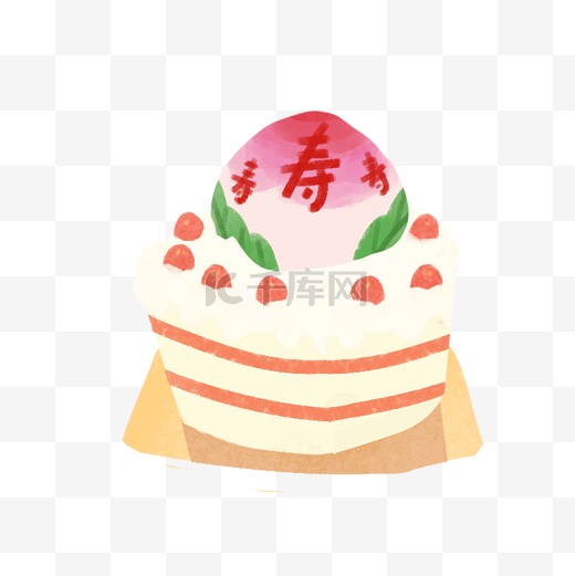 美味寿桃蛋糕图片