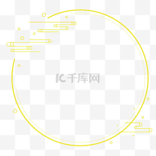 中式金色简约圆环边框图片