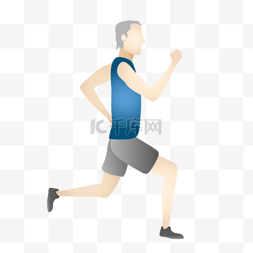 健身跑步老人图片