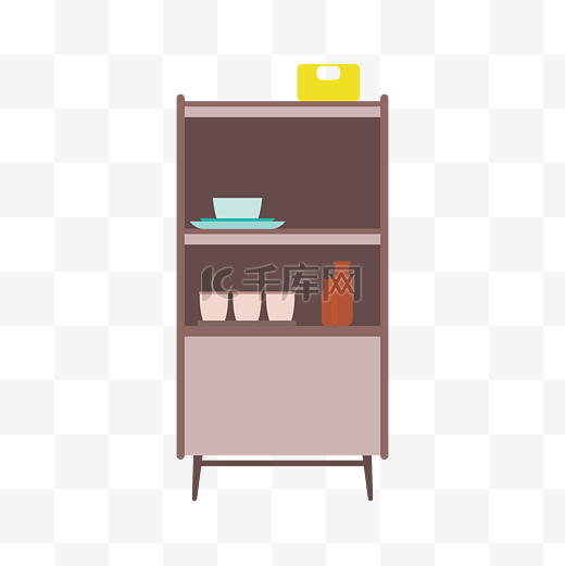 灰色橱柜家具插图图片