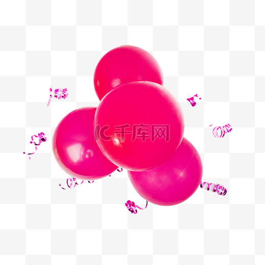 玫红色气球图片