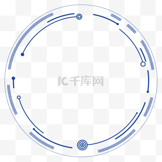 蓝色点线科技圆环图片