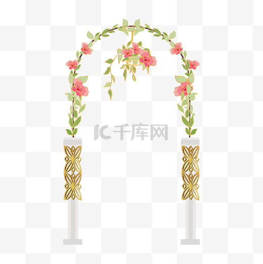 花草装饰拱门图片