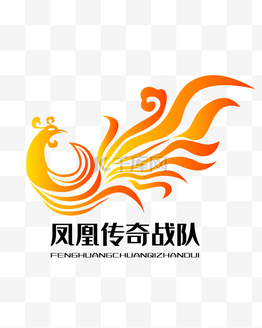 黄色线条凤凰LOGO图片