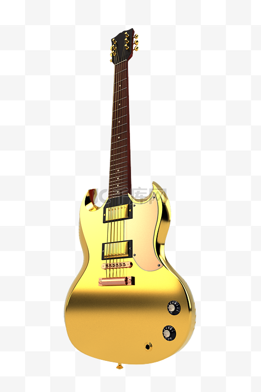 金色金属电吉他图片