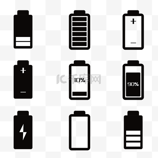 电池电量线型图标图片