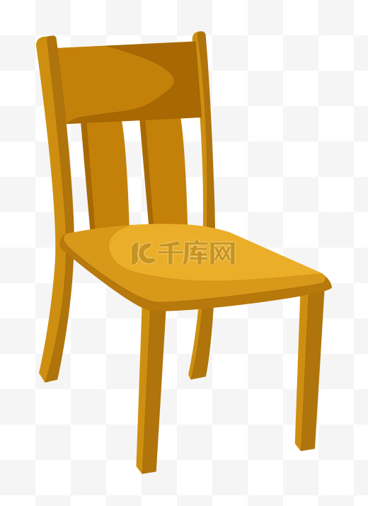 黄色椅子卡通插画图片