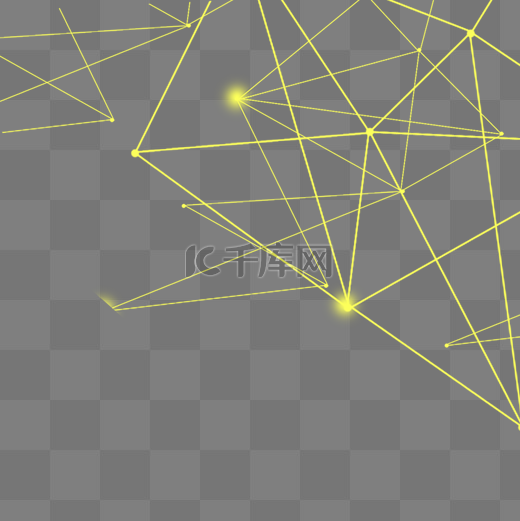 黄色创意几何交织元素图片