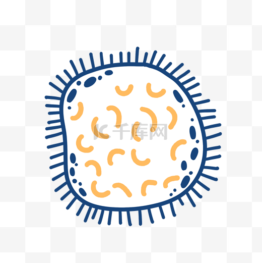 扁平细胞细菌触手PNG免抠素材图片