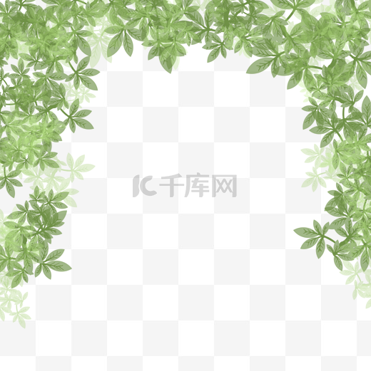 背景绿叶装饰图片