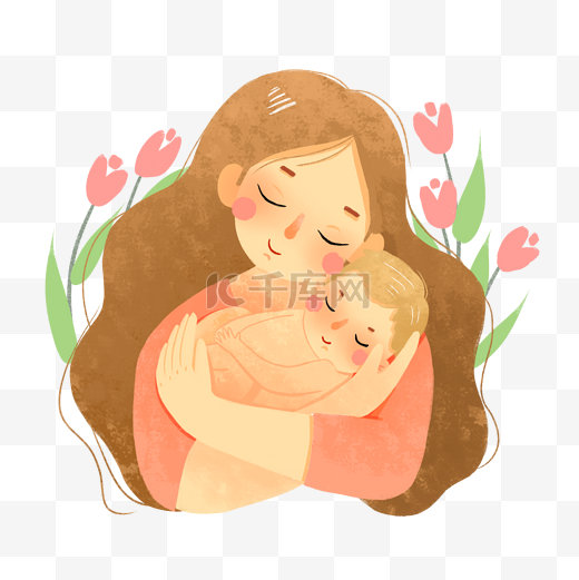 温馨妈妈抱着宝宝图片